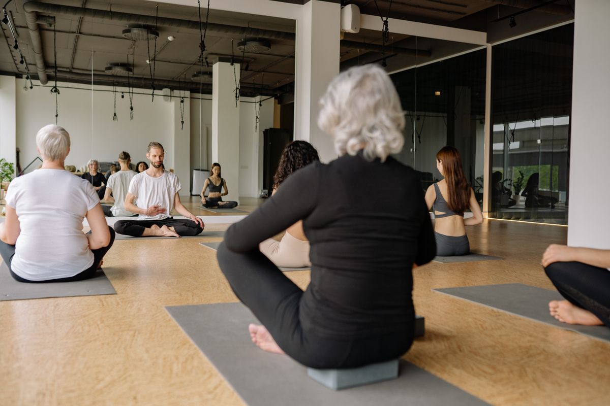 Bright local wellness studio interior